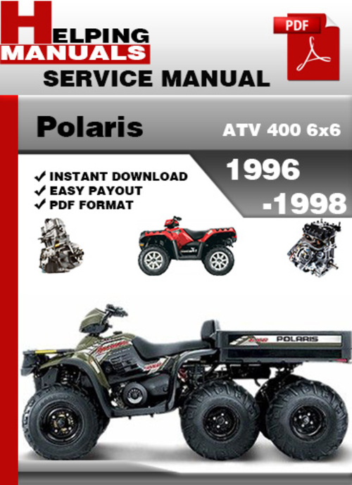 Product picture Polaris ATV 400 6x6 1996-1998 Service Repair Manual Download