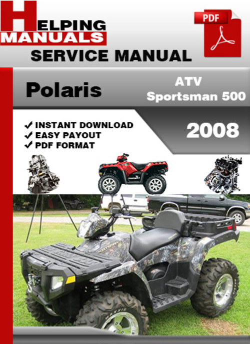 Product picture Polaris ATV Sportsman 500 2008 Service Repair Manual Download