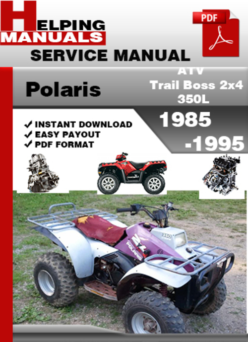 Product picture Polaris ATV Trail Boss 2x4 350L 1985-1995 Service Repair Manual Download