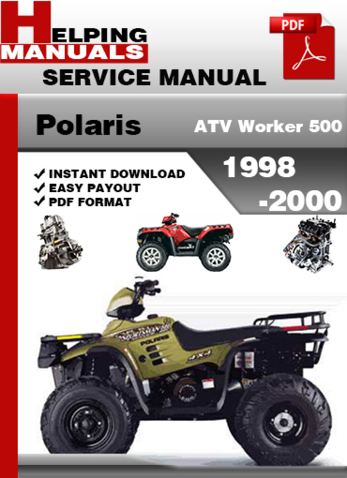 Product picture Polaris ATV Worker 500 1998-2000 Service Repair Manual Download
