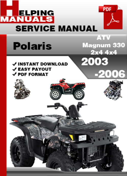 Product picture Polaris ATV Magnum 330 2x4 4x4 2003-2006 Service Repair Manual Download