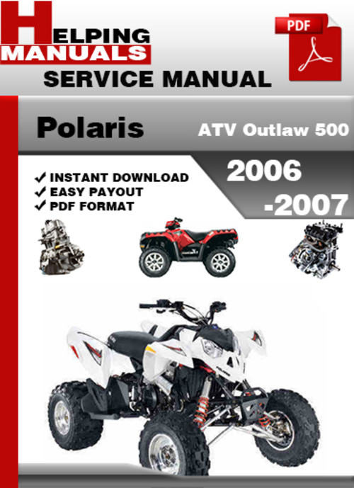 Product picture Polaris ATV Outlaw 500 2006-2007 Service Repair Manual Download