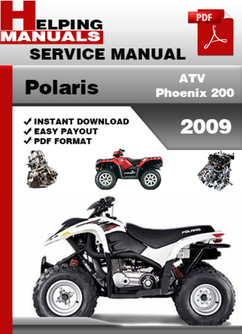 Product picture Polaris ATV Phoenix 200 2009 Service Repair Manual Download
