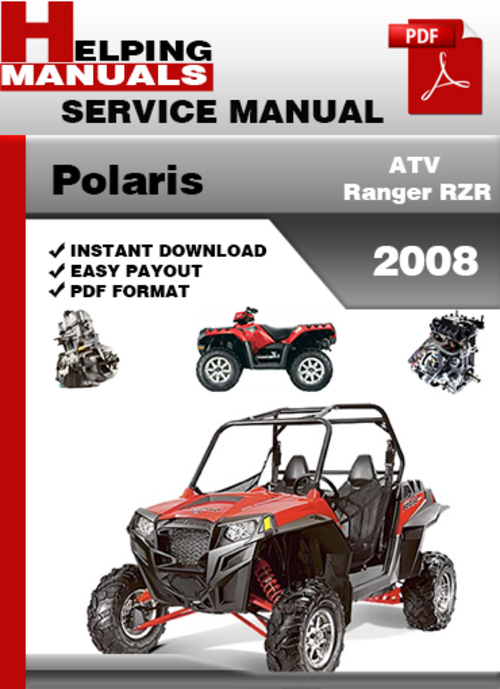 Product picture Polaris ATV Ranger RZR 2008 Service Repair Manual Download