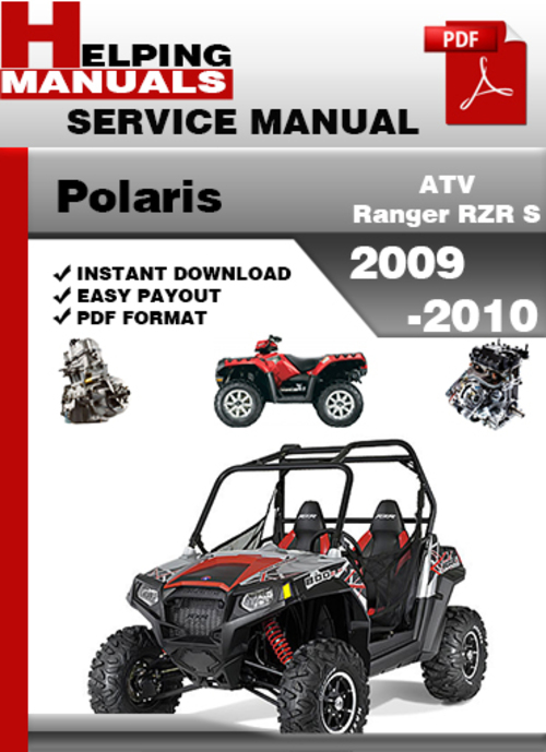 Product picture Polaris ATV Ranger RZR S 2009 2010 Service Repair Manual Download