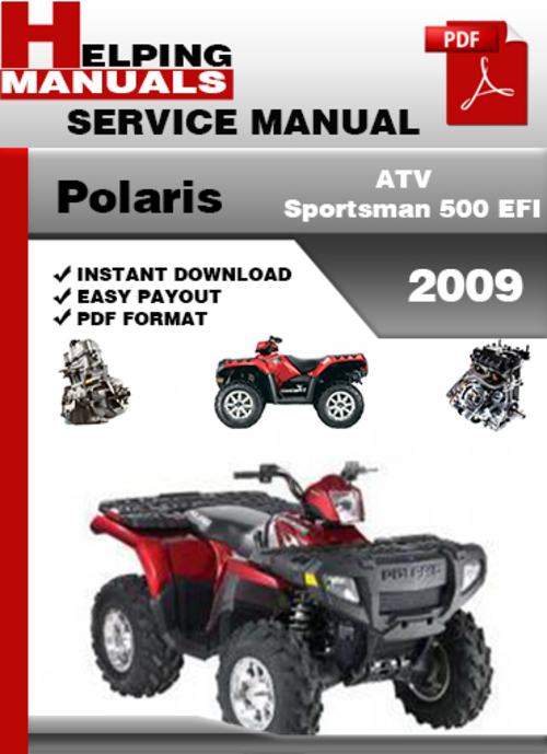 Product picture Polaris ATV Sportsman 500 EFI 2009 Service Repair Manual Download