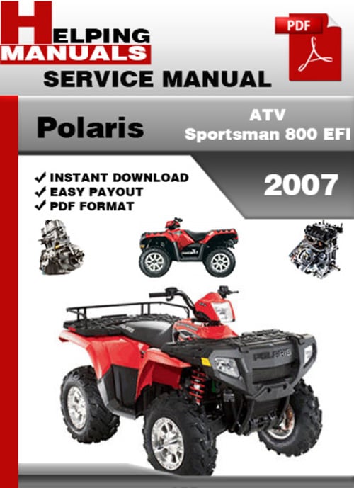 Product picture Polaris ATV Sportsman 800 EFI 2007 Service Repair Manual Download