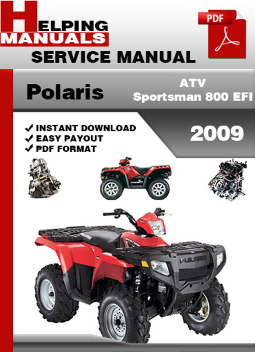 Product picture Polaris ATV Sportsman 800 EFI 2009 Service Repair Manual Download