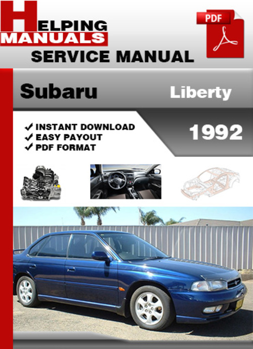 Product picture Subaru Liberty 1992 Service Repair Manual Download