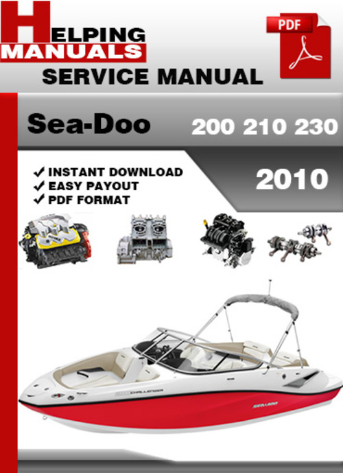 Product picture Sea-Doo 200 210 230 2010 Service Repair Manual Download