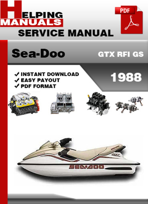 Product picture Sea-Doo GTX RFI GS 1998 Service Repair Manual Download