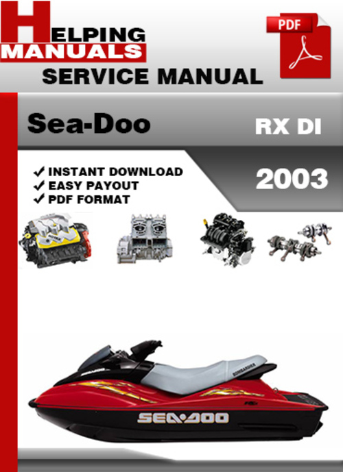 Product picture Sea-Doo RX DI 2003 Service Repair Manual Download