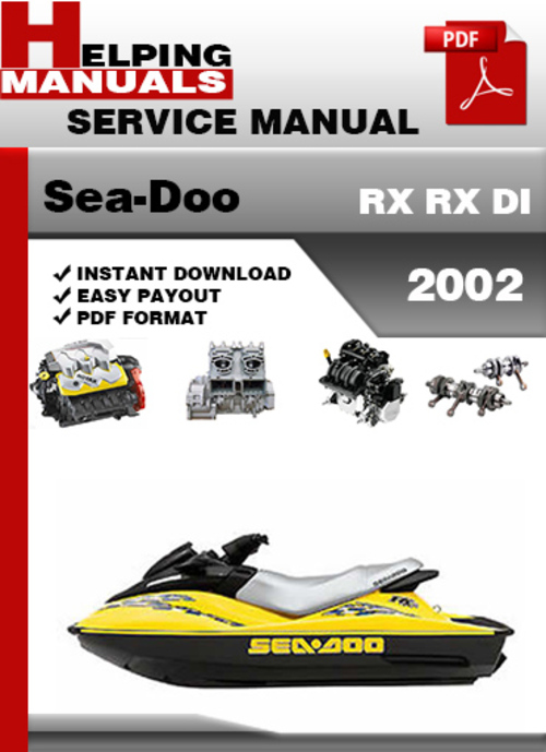 Product picture Sea-Doo RX RX DI 2002 Service Repair Manual Download