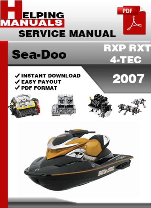 Product picture Sea-Doo RXP RXT 4-TEC 2007 Service Repair Manual Download
