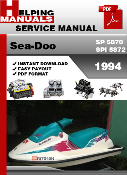 Product picture Sea-Doo SP 5870 SPI 5872 1994 Service Repair Manual Download